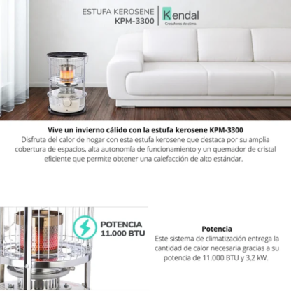 Estufa a Mecha Kendal KPM3300 - Imagen 3