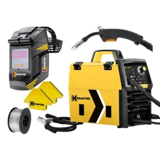 Soldadora Krafter Megatec 120 + Mascara de Seguridad + alambre + set de escuadras